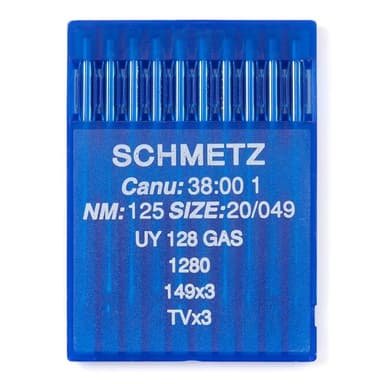 Schmetz #20 Sewing Machine Needles UY 128 GAS Round/Sharp Point (10 pack) view 1
