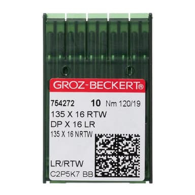 Groz-Beckert® #19 Leather Sewing Machine Needles 135x16 Twist Point (10 pack) view 1