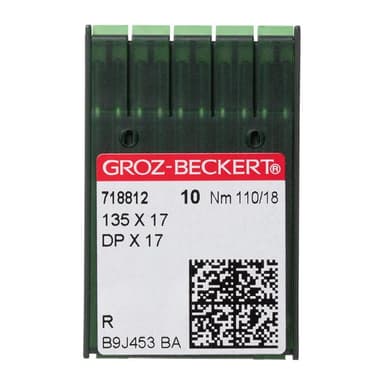 Groz-Beckert® #18 Sewing Machine Needles 135x17 Round/Sharp Point (10 pack) view 1