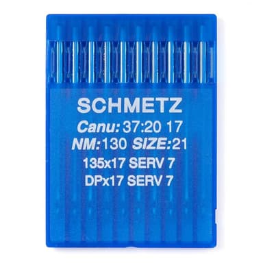 Schmetz #21 Sewing Machine Needles 135x17 Serv7 Round/Sharp Point (10 pack) view 1