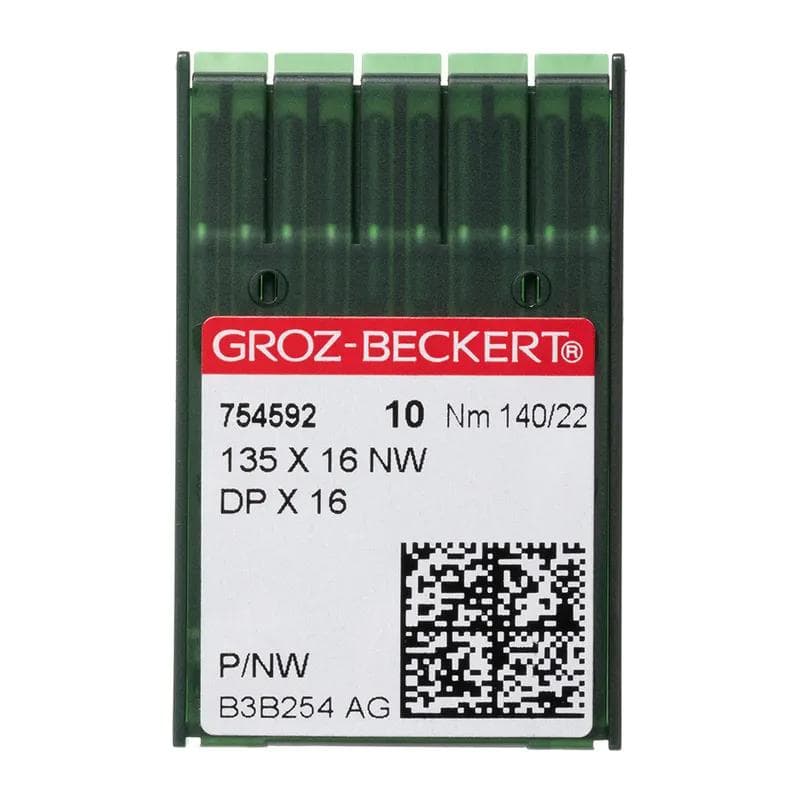 Groz-Beckert® #22 Leather Sewing Machine Needles 135x16 Perpendicular Point (10 pack)