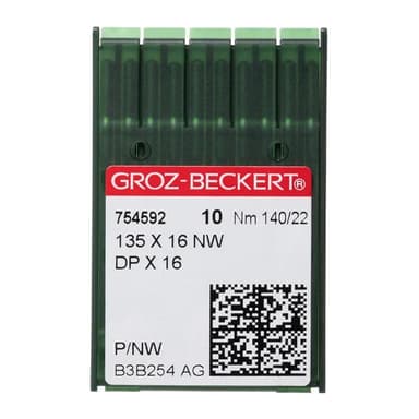 Groz-Beckert® #22 Leather Sewing Machine Needles 135x16 Perpendicular Point (10 pack) view 1