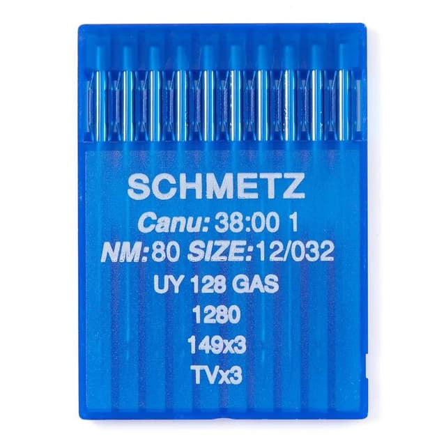 Schmetz #12 Sewing Machine Needles UY 128 GAS Round/Sharp Point (10 pack)
