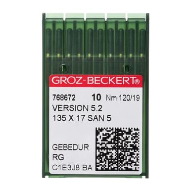 Groz-Beckert® #19 Sewing Machine Needles 135x17 SAN 5.2 Round/Sharp Point (10 pack) view 1