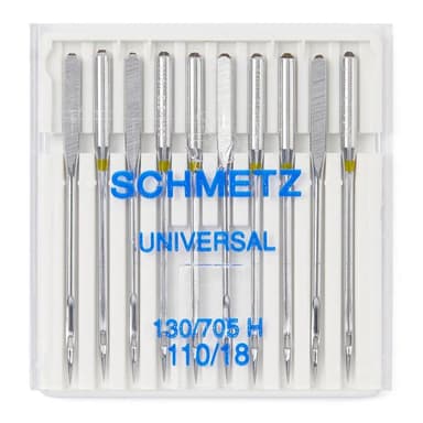 Schmetz #18 Sewing Machine Needles System 130 Round/Sharp Point (10 pack) view 1