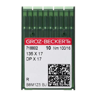 Groz-Beckert® #16 Sewing Machine Needles 135x17 Round/Sharp Point (10 pack) view 1