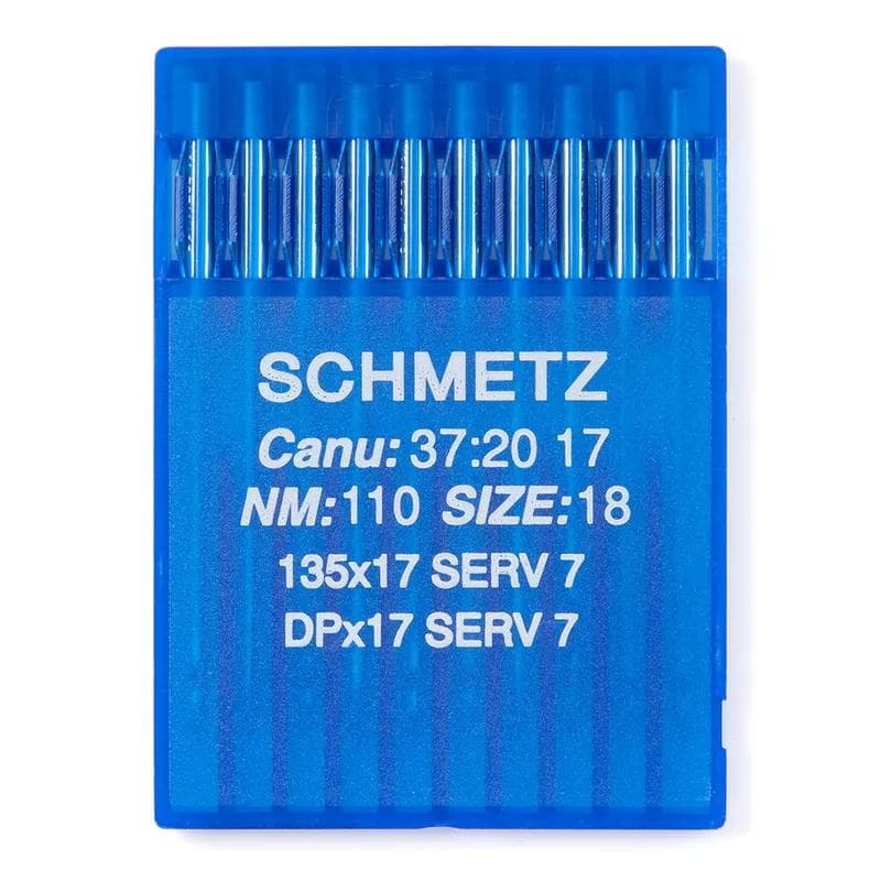 Schmetz #18 Sewing Machine Needles 135x17 Serv7 Round/Sharp Point (10 pack)